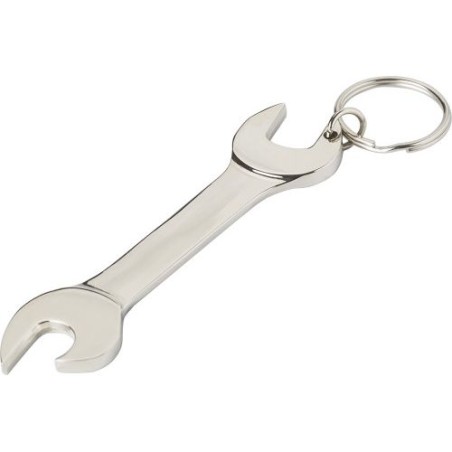 Porte-clés métalliques s avec décapsuleur Gideon Matières : alliage de zinc Couleurs : argenté personnalisable avec votre logo