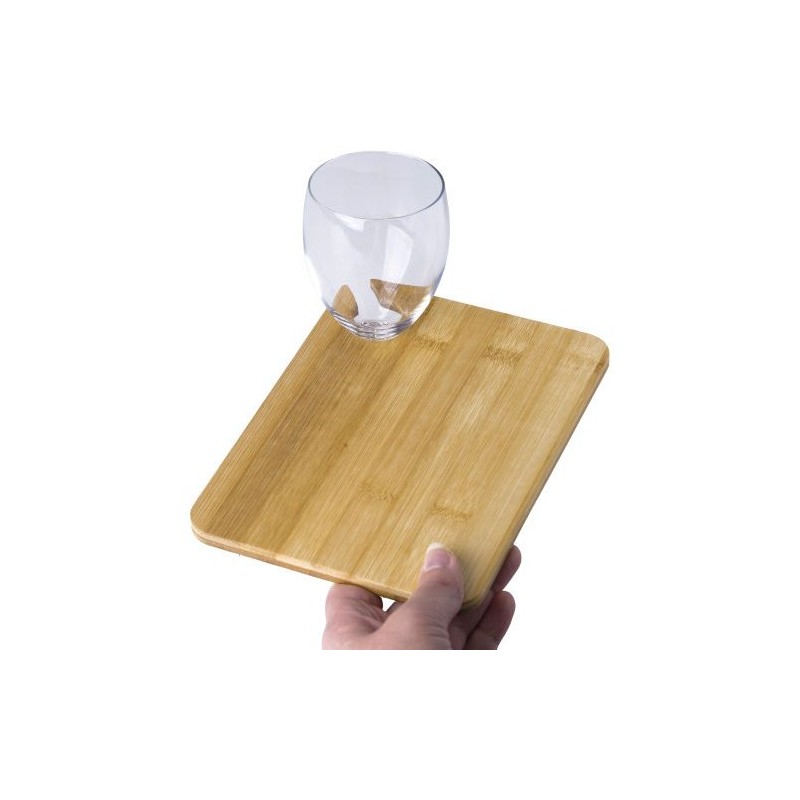 Plateau de service personnalisé en bambou - Kennedy Matières : bambou Couleurs : brun personnalisable avec votre logo