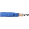 Parapluie pliable personnalisé en polyester - Brooklyn Matières : bois Couleurs : bleu impression logo haute qualité