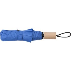 Parapluie pliable personnalisé en polyester - Brooklyn Matières : bois Couleurs : vert clair goodies publicitaire durable