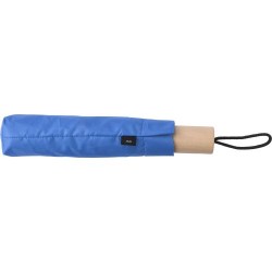 Parapluie pliable personnalisé en polyester - Brooklyn Matières : bois Couleurs : vert clair cadeau collaborateur premium