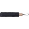 Parapluie pliable personnalisé en polyester - Brooklyn Matières : bois Couleurs : noir cadeau entreprise pas cher