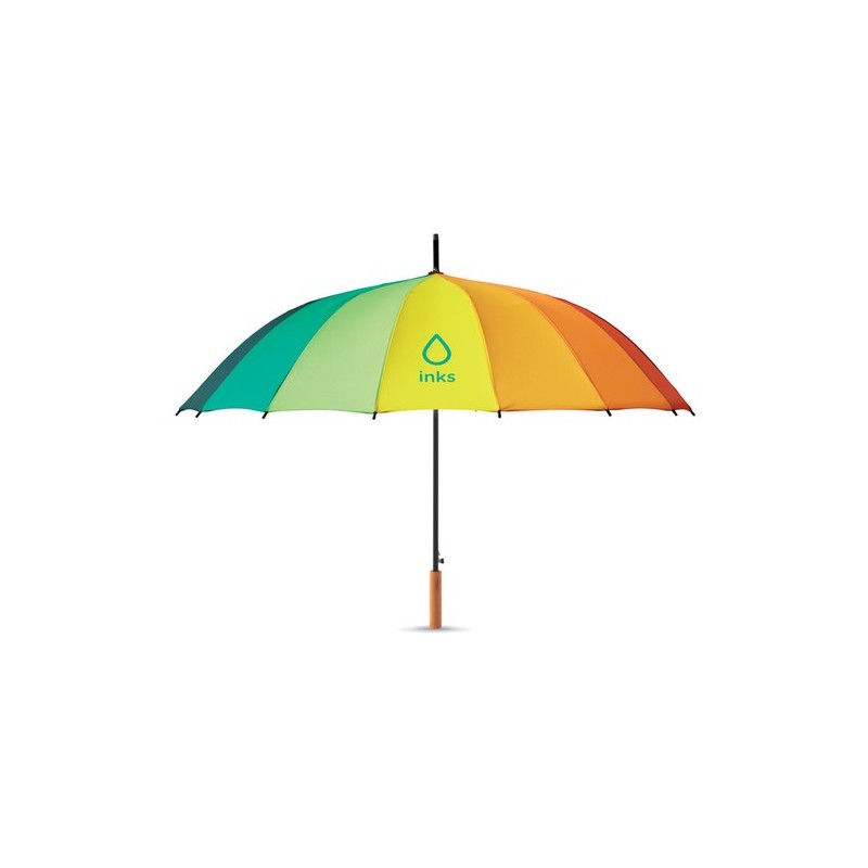 Parapluie arc-en-ciel personnalisé 27" - BOWBRELLA Matières : PET Couleurs : multicolore impression haute définition
