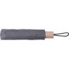 Parapluie pliable personnalisé en polyester - Brooklyn Matières : bois Couleurs : gris impression haute définition