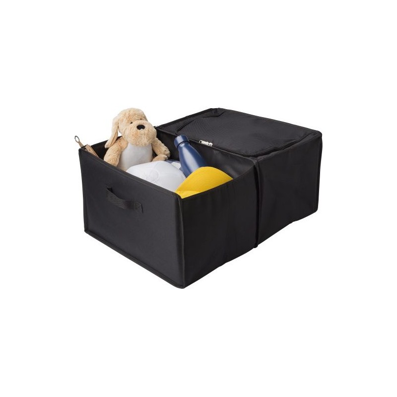 Organiseur pliable isotherme pratique de voiture personnalisé Thatcher Matières : carton Couleurs : noir personnalisable avec vo