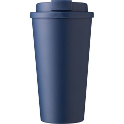 Mug  double paroi en plastique PP de 450 ml - Mackenzie Matières : silicone Couleurs : noir cadeau client original