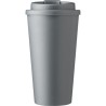 Mug  double paroi en plastique PP de 450 ml - Mackenzie Matières : silicone Couleurs : gris goodies publicitaire événementiel
