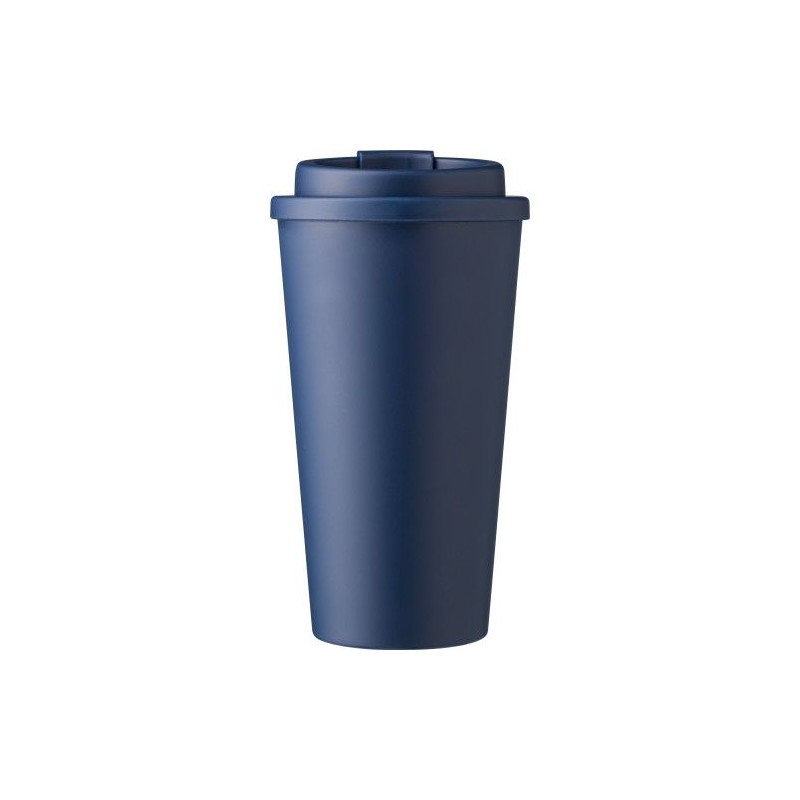 Mug  double paroi en plastique PP de 450 ml - Mackenzie Matières : silicone Couleurs : gris goodies entreprise design