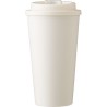 Mug  double paroi en plastique PP de 450 ml - Mackenzie Matières : silicone Couleurs : beige cadeau entreprise pas cher