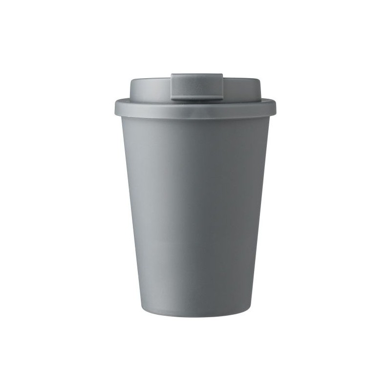 Mug incassable double paroi de 350 ml en plastique PP - Gabriela Matières : silicone Couleurs : gris