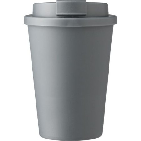 Mug incassable double paroi de 350 ml en plastique PP - Gabriela Matières : silicone Couleurs : gris