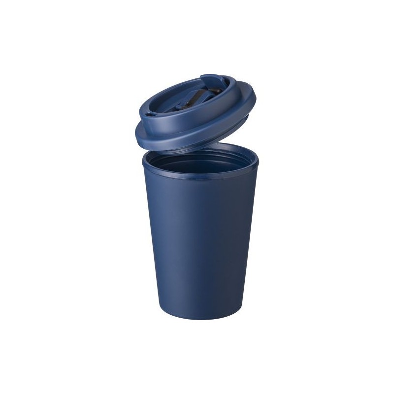 Mug incassable double paroi de 350 ml en plastique PP - Gabriela Matières : silicone Couleurs : gris objet promo petit budget
