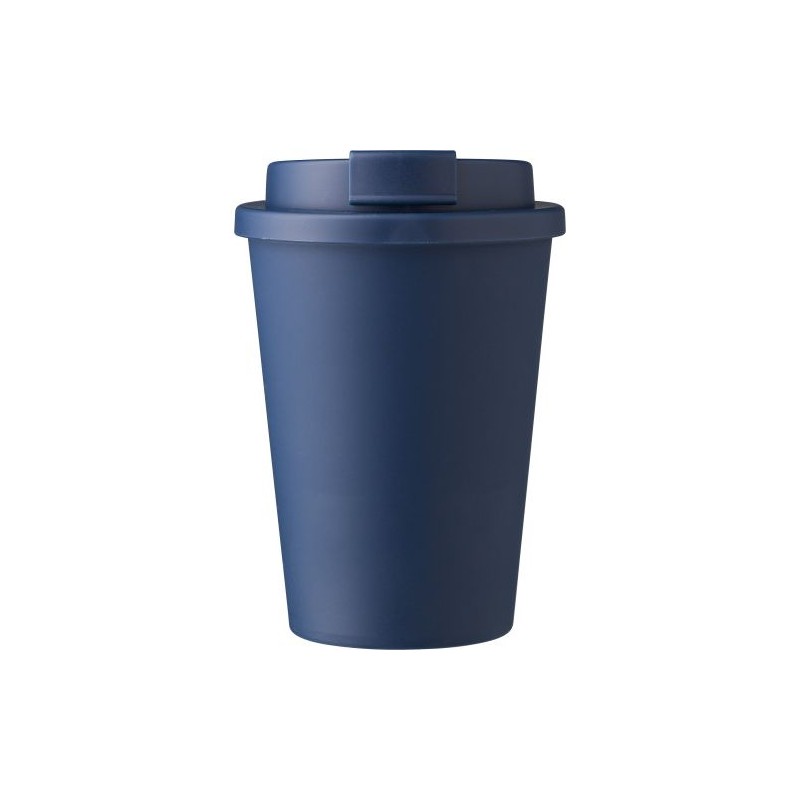 Mug incassable double paroi de 350 ml en plastique PP - Gabriela Matières : silicone Couleurs : bleu marine cadeau entreprise pa