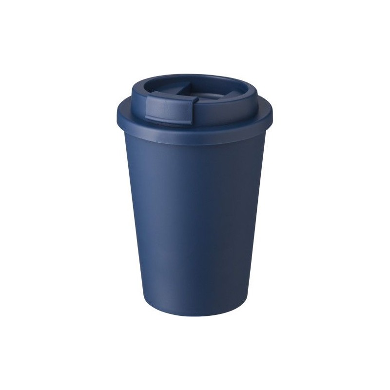 Mug incassable double paroi de 350 ml en plastique PP - Gabriela Matières : silicone Couleurs : bleu marine livraison express 24