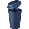 Mug incassable double paroi de 350 ml en plastique PP - Gabriela Matières : silicone Couleurs : bleu marine cadeau affaires élég