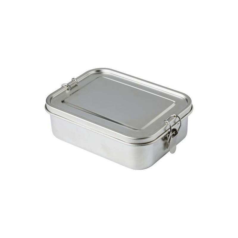 Lunch box personnalisée en acier inoxydable - Kasen, design durable Matières : acier inoxydable Couleurs : argenté impression ha