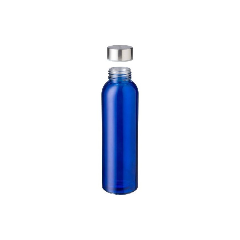 Gourde personnalisable en verre coloré de 500 ml - Maxwell Matières : métal Couleurs : bleu cobalt goodies publicitaire événemen