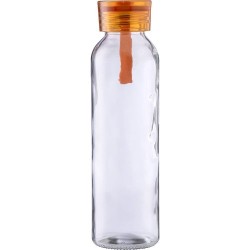 Gourde en verre  de 500 ml avec dragonne - Anouk Matières : silicone Couleurs : orange