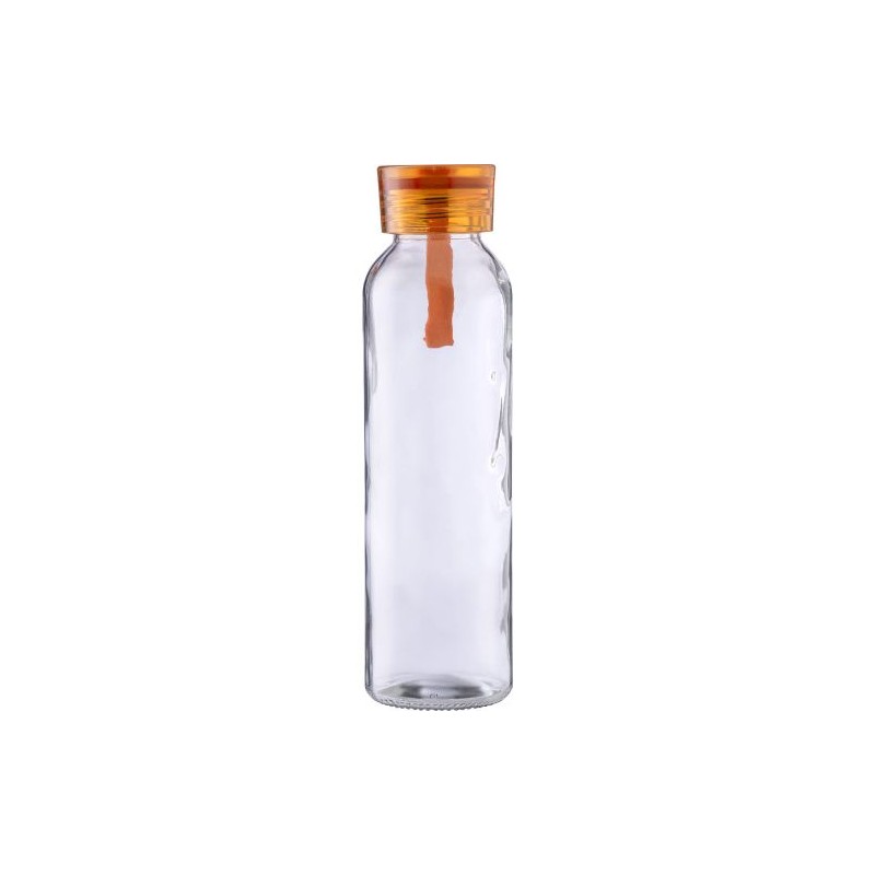 Gourde en verre  de 500 ml avec dragonne - Anouk Matières : silicone Couleurs : orange
