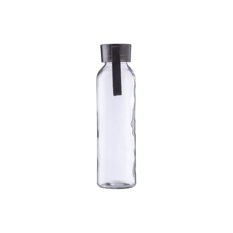 Gourde en verre  de 500 ml avec dragonne - Anouk Matières : silicone Couleurs : orange cadeau affaires élégant