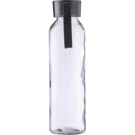 Gourde en verre  de 500 ml avec dragonne - Anouk Matières : silicone Couleurs : orange cadeau affaires élégant