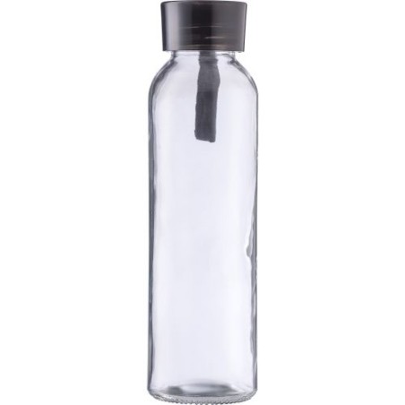 Gourde en verre  de 500 ml avec dragonne - Anouk Matières : silicone Couleurs : orange cadeau entreprise pas cher