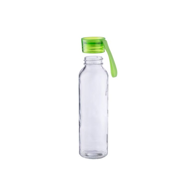 Gourde en verre  de 500 ml avec dragonne - Anouk Matières : silicone Couleurs : orange marquage laser ultra précis