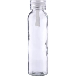 Gourde en verre  de 500 ml avec dragonne - Anouk Matières : silicone Couleurs : blanc impression haute définition