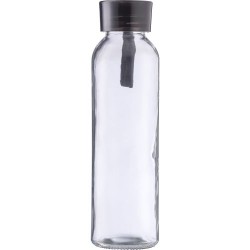 Gourde en verre  de 500 ml avec dragonne - Anouk Matières : silicone Couleurs : blanc goodies publicitaire durable