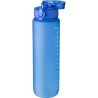 Gourde  touché gomme de 1 000 ml Brinley Matières : fer Couleurs : bleu cobalt marquage laser ultra précis