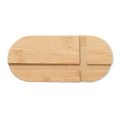 Support Pratique en Bambou Personnalisé pour Tablette/Smartphone ROBIN Matières : bambou Couleurs : bois impression haute défini