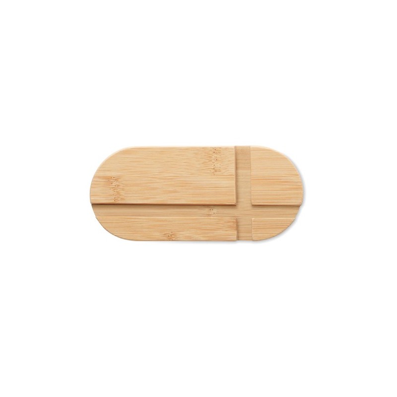 Support Pratique en Bambou Personnalisé pour Tablette/Smartphone ROBIN Matières : bambou Couleurs : bois impression haute défini