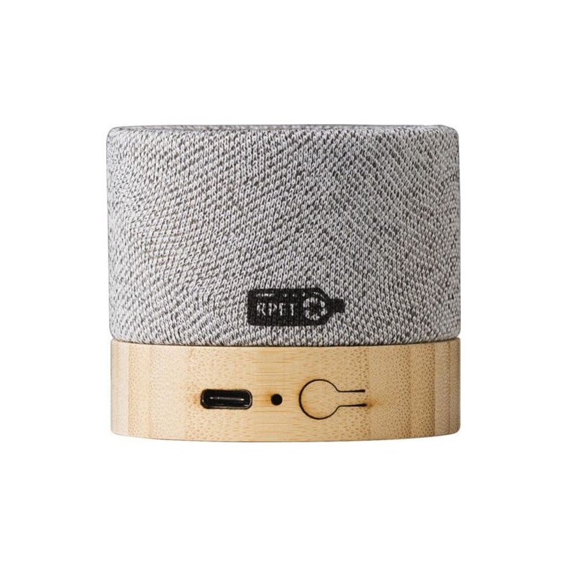 Enceinte sans fil  en bambou - Cory Matières : carton Couleurs : gris impression haute définition