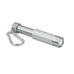 Porte-clés LED Personnalisé en Alu/ABS - Objets Publicitaires Pop Light Matières : aluminium Couleurs : argenté cadeau entrepris