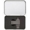 Clé USB 64 Go Personnalisée Twist 3.0 - Dorian Matières : alliage de zinc Couleurs : argenté marquage laser ultra précis