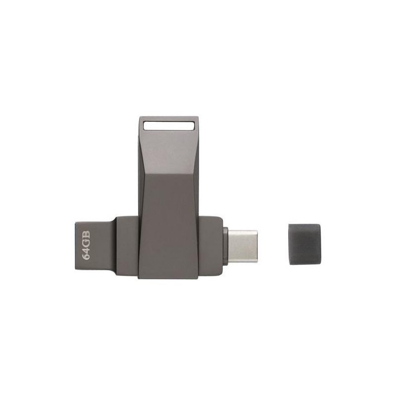 Clé USB 64 Go Personnalisée Twist 3.0 - Dorian Matières : alliage de zinc Couleurs : argenté livraison express 24h 48h