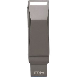 Clé USB 64 Go Personnalisée Twist 3.0 - Dorian Matières : alliage de zinc Couleurs : argenté accessoire événementiel unique