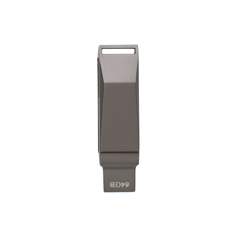 Clé USB 64 Go Personnalisée Twist 3.0 - Dorian Matières : alliage de zinc Couleurs : argenté accessoire événementiel unique