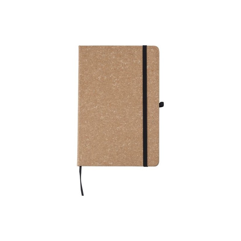 Carnet A5 élégant en cuir recyclé - Gianna Matières : caoutchouc Couleurs : brun