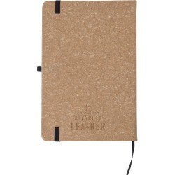 Carnet A5 élégant en cuir recyclé - Gianna Matières : caoutchouc Couleurs : brun marquage laser ultra précis