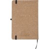Carnet A5 élégant en cuir recyclé - Gianna Matières : caoutchouc Couleurs : brun marquage laser ultra précis