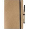 Carnet A5 Éco-responsable en Carton Recyclé Personnalisé - Theodore Matières : caoutchouc Couleurs : noir