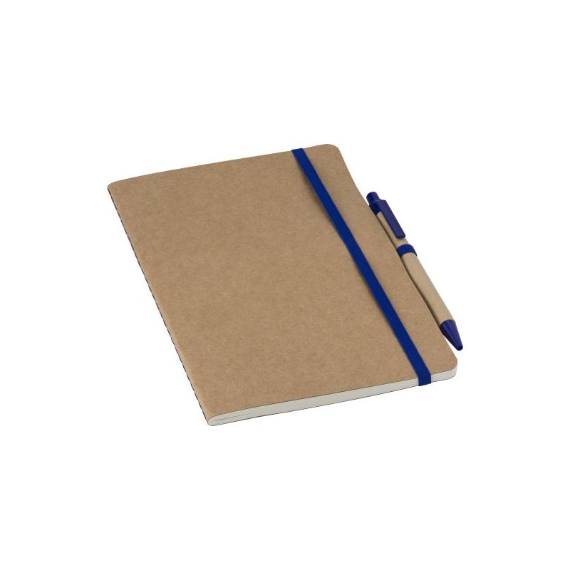 Carnet A5 Éco-responsable en Carton Recyclé Personnalisé - Theodore Matières : caoutchouc Couleurs : noir impression haute défin