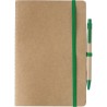 Carnet A5 Éco-responsable en Carton Recyclé Personnalisé - Theodore Matières : caoutchouc Couleurs : vert goodies publicitaire é