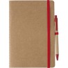 Carnet A5 Éco-responsable en Carton Recyclé Personnalisé - Theodore Matières : caoutchouc Couleurs : rouge cadeau entreprise pas