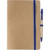 Carnet A5 Éco-responsable en Carton Recyclé Personnalisé - Theodore Matières : caoutchouc Couleurs : bleu cobalt impression logo