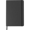 Carnet A5 Éco-responsable en Carton Recyclé Personnalisé - Evangeline Matières : caoutchouc Couleurs : noir