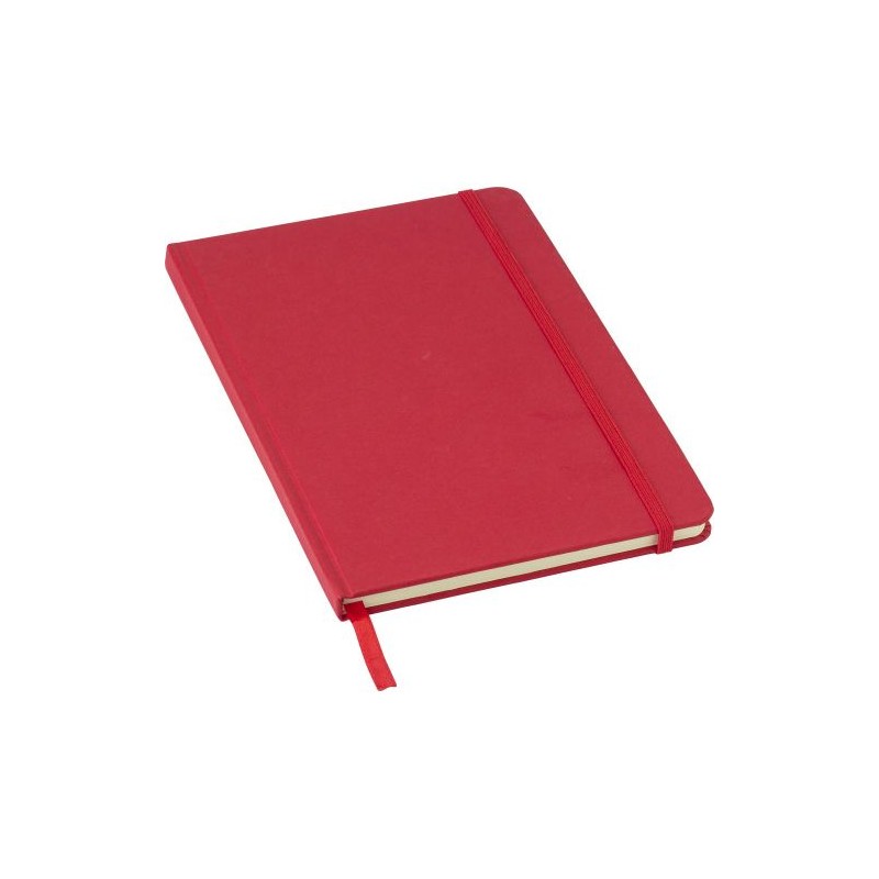 Carnet A5 Éco-responsable en Carton Recyclé Personnalisé - Evangeline Matières : caoutchouc Couleurs : noir personnalisation rap