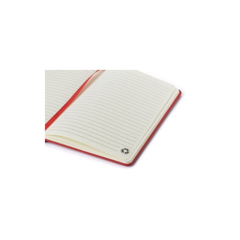 Carnet A5 Éco-responsable en Carton Recyclé Personnalisé - Evangeline Matières : caoutchouc Couleurs : noir livraison express 24