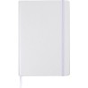 Carnet A5 Éco-responsable en Carton Recyclé Personnalisé - Evangeline Matières : caoutchouc Couleurs : blanc personnalisable ave